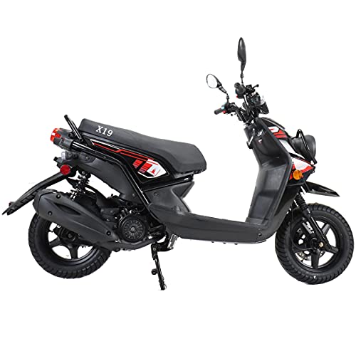 X-PRO Lanai 150 Moped Street Gas Moped 150cc Adult Bike with 12" Aluminum Wheels (Black)