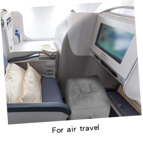 Coussin de relaxation gonflable réglable voyage avion train pour jambes bleu portable - 8