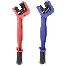 WMYCONGCONG 2 PCS Motorcycle Bicycle Bike Chain Cleaning Brush Tool Chain Washer Cleaner Crankset Brush Mountain Bike Maintain Cleaning Tool, Blue and Red