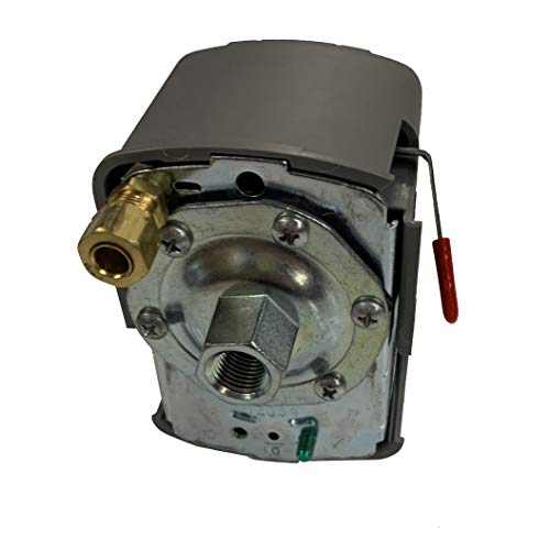 Square D 135-175 PSI Air Compressor Pressure Switch, Pumptrol, Hinge Lever Actuator, Grey, Manual Operation by I.E.E - Used condition - US$45.13
