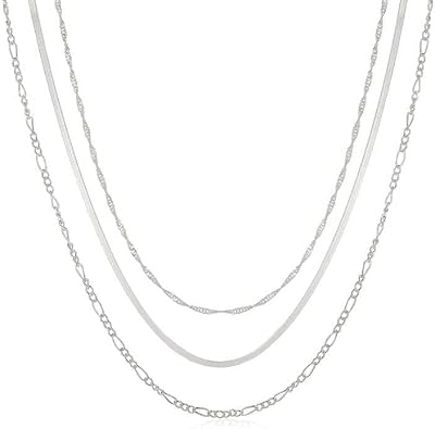 14K Gold Plated Layering Necklaces For Women Gold Necklace Set, Cuban Link, Snake Chain, Paperclip Layered Chains, Twisted Rope and Twisted Chain, Trendy Layering Necklace