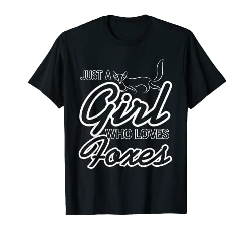 Just A Girl Who Loves Foxes Cool Line Art Designs Presente Camiseta
