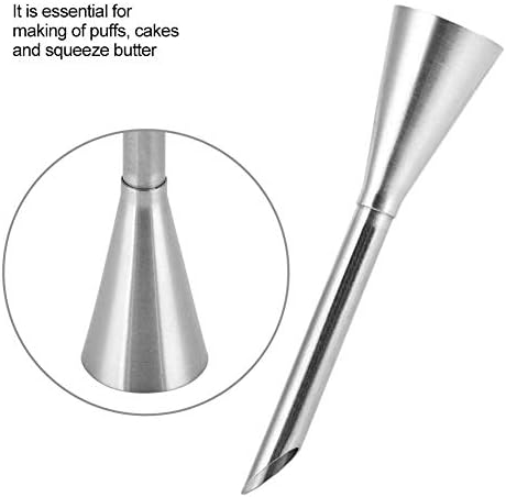 Piping Nozzle Tips, Stainless Steel Icing Tips Cream Icing Piping Nozzle Tips Cream Filler Tools, for Filling Puffs Donuts Cupcakes Pastries