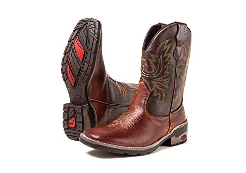 Bota Texana Country Masculina Cano Longo Marrom (38)
