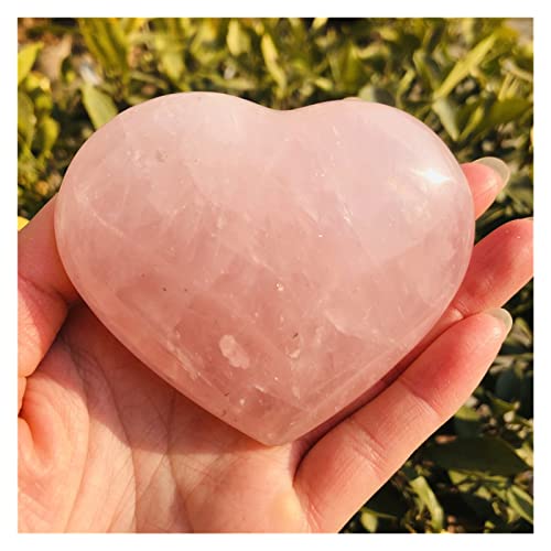 Pierres précieuses roses de quartz naturel taillées en cœur de 70-90g