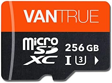 Vantrue 256GB Memory Card microSD UHS-I U3 High Speed 4K UHD Video High Speed Transfer Monitoring SD Card with Adapter for Dash Cams, Body Cams, Action Camera, Surveillance & Security Cams