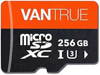 Vantrue 256GB microSDXC UHS-I U3 4K UHD Video High Speed Transfer Monitoring SD Card with Adapter for Dash Cams, Body Cams, Action Camera, Surveillance & Security Cams