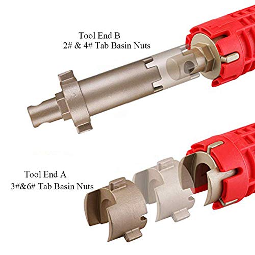 AMYPZN（8 in 1）Faucet and Sink Installer Multifunctional Tool Faucet Wrench Removal Tool for Toilet Bathroom Kitchen Sink Faucet Basin Pipe Nut Plumbing