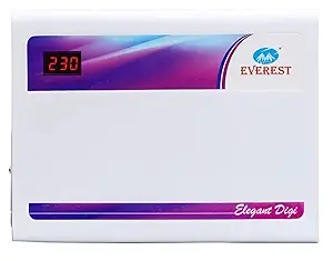 Everest EW 400 N Elegant Digi Double Booster Voltage Stabilizer Working Range (150 V to 270 V) Used Upto 1.5 Ton AC, White Color Suggest a Change