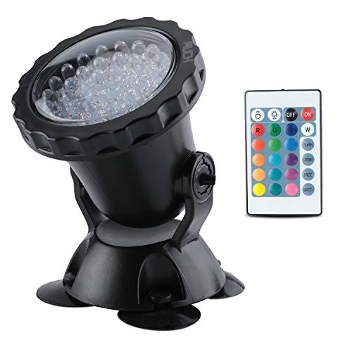 MUCH Underwater Pond Light Remote Control Waterproof IP 68 Submersible Spotlight with 36 LED Bulbs 2 MUCH Underwater Pond Light Remote Control Waterproof IP 68 Submersible Spotlight with 36 LED Bulbs 2