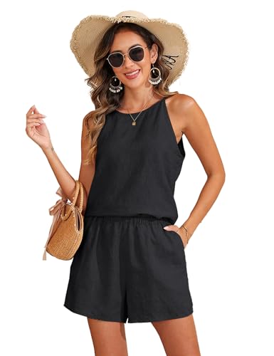 FIOPHY 100% Linen Short Sets 2 Piece for Women Summer