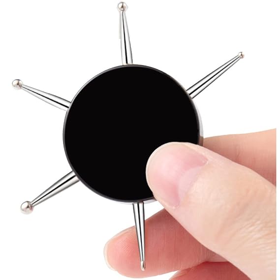 3Pcs 6 In 1 Circular Dotting Tools Nail Design Dotting Pen Nail Art Tip Dot Painting Embossing Tracing Manicure Tool for Professional Nail Salon or Home Use, Black