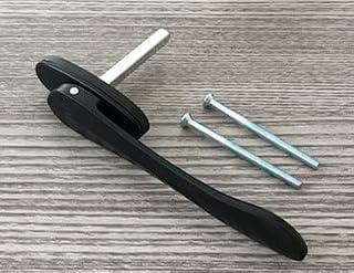 Broken Bridge Aluminum Alloy Casement Window Screen Window Handle Folding Door Sword-Shaped Thin Flat Square Steel Handle - (Color: Black)