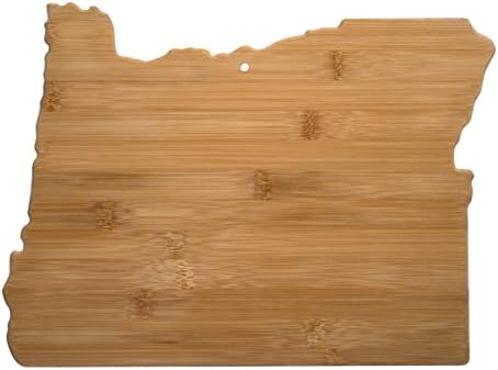 Totally Bamboo Oregon State Shaped Cutting Board, Natural Bamboo