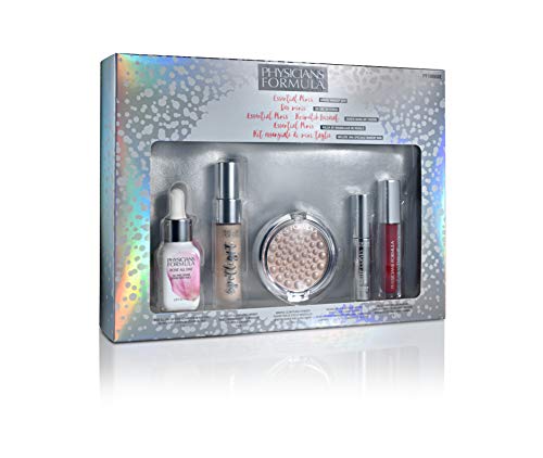 Physicians Formula, Geschenkset Essential Minis mit Puder Palette Illuminating Primer OilFree Serum Lip Velvet Liquid Lipstick und Killer Curves Mascara, (Pack of 5)