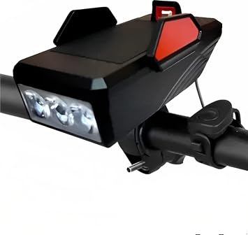 Bicycle Led Light with Horn and Mobile Holder