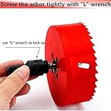 50mm Hole Saw for Wood, HSS Bi-Metal Hole Cutter for Pipe Vent, Separate Drill Bit with Hex Shank, ideal for Cutting Plasterboard, Timber, Perspex and Plastic - Image 5