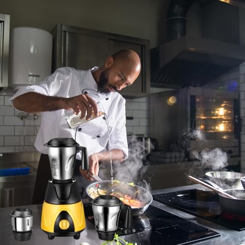 Image of Drumstone (𝟏𝟓 𝐘𝐞𝐚𝐫𝐬 𝐰𝐚𝐫𝐫𝐚𝐧𝐭𝐲) Mixer Grinder with Powerful 750W Motor | 3 Durable Stainless Steel Jars | Efficient Daily Grinding & Blending | Ideal Kitchen Companion