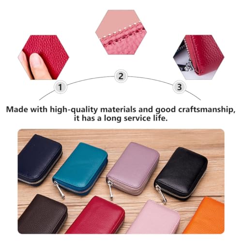 Kisangel Portefeuille à 12 Compartiments de Cartes RFID en Cuir Véritable – vue 6