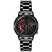 Produktbild Herrenuhr, Auto Rad Felgen Nabe Zifferblatt Armbanduhr Für Männer, Cool Man Black wasserdichte Uhren, Mesh Edelstahl Quarzuhr 25.3cm