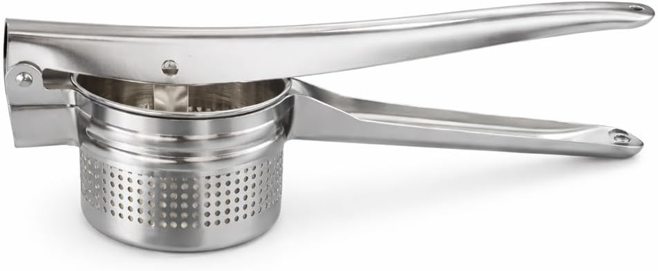 Stainless Steel Potato Ricer with 3 Interchangeable Discs | Professional Potato Press for Kitchen