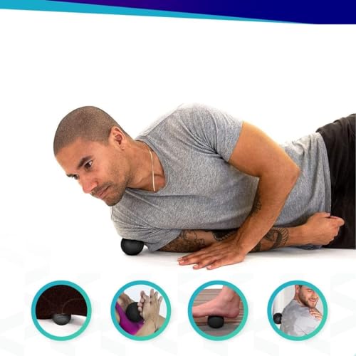 Rouleau de mousse pour le dos Vitalic avec balle de massage et trigger points - 4