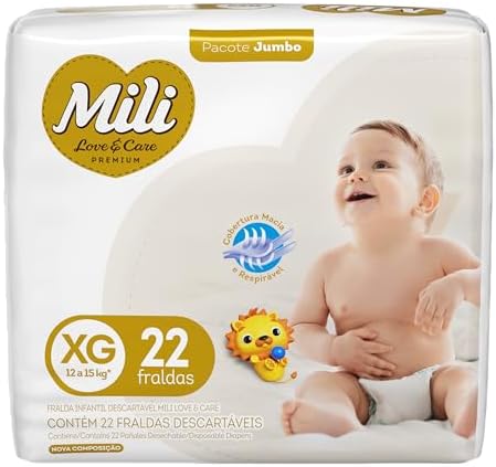 Mili Fralda Xg Pacote De 22 Fraldas