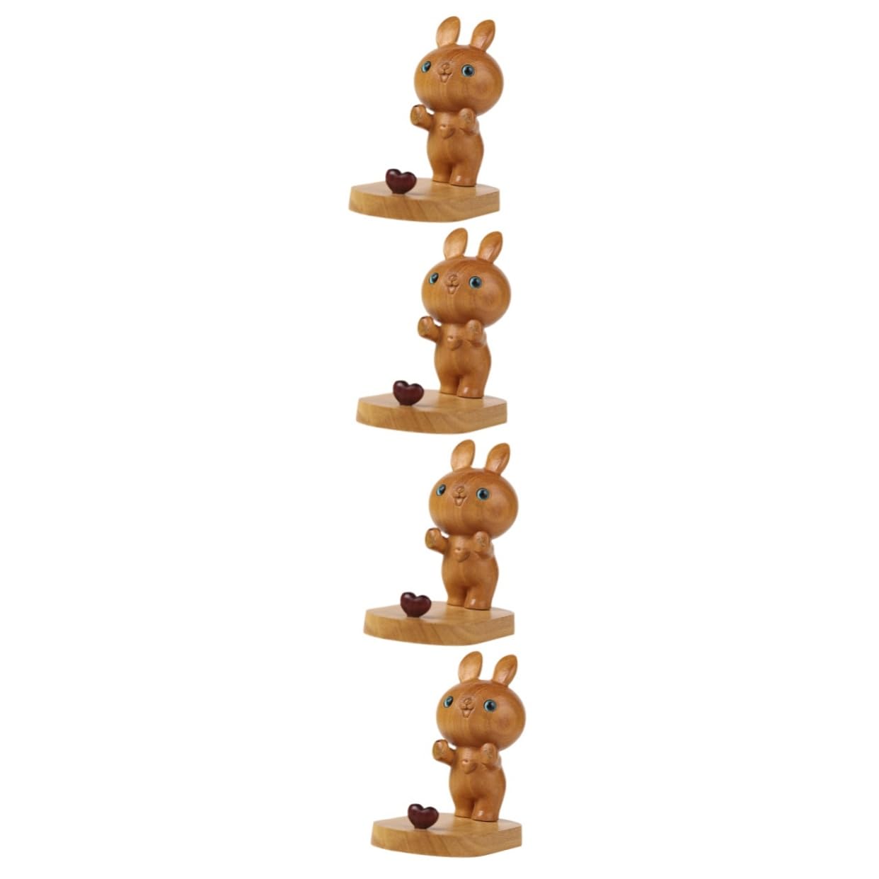 Housoutil 4 Stücke Entzückende Telefon Ständer Desktop Handy Holz Handy Ständer Einzigartiges Design Freunde Familie