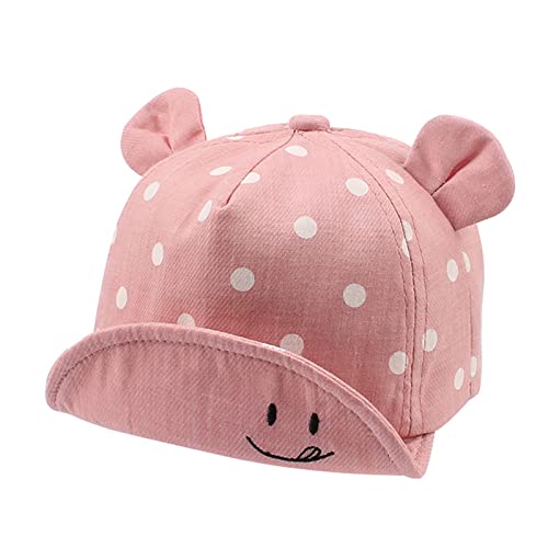 Peecabe Baby Baseball Cap Toddler Infant Boys Girls Sun Hat Breathable Bear Ear Cap For 6-24Months (Pink, Cloth Fabric) #TOP11