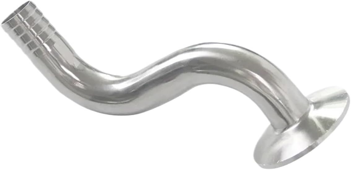 K50.5mm Tri Clamp x OD 19mm Pipe Butt Weld/Hose Barb S-Shape Tap SUS 304 Stainless Sanitary Home Brew 100/200/300/400/500mm(Hose Barb,19MM OD K50.5MM_L 200MM)