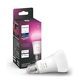 フィリップスヒュー(Philips Hue) スマート電球 E26 75W相当 フルカラー 1個 - スマート照明 Alexa対応 1100lm マルチカラー 1600万色 電球色 昼白色 調光 調色 スマートホーム 間接照明 LED スマートライト 音声操作 アプリ操作 Matter対応 【エンタメ連携対象】 ゲーミングライト