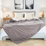 YAKEE Electric Blanket Twin Size 62'x 84', Large Heated Blanket, Soft Warm Heating Blanket, 5 Heating Levels and 10 Hours Auto-Shut-Off, Machine Washable, Light Grey