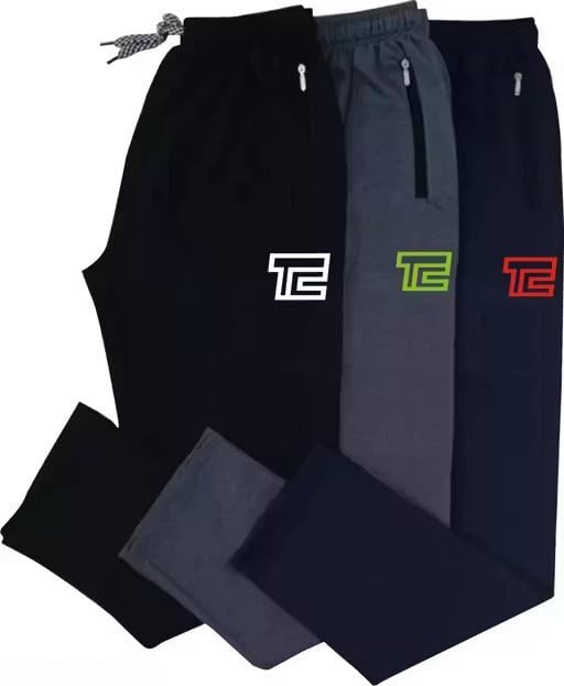 Track Pants Combo Pack of 3 Navy Blue, Steel Grey and Black-picture-18