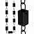 Square Link Rain Chain-8.5 FT, Durable Black Powder-Coated Aluminum,Premium Rain Chains for Gutters (9 Cups)