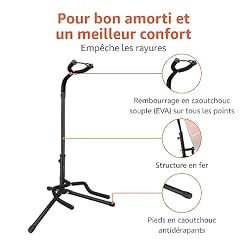 Amazon Basics Support de guitare pliable et réglable pour acoustiques et électriques, guitares basses et banjos, Noire - Les Beatles, Paul McCartney, John Lennon, RIngo Starr, George Harrison Amazon Basics Support de guitare pliable et réglable pour acoustiques et électriques, guitares basses et banjos, Noire – Image 2