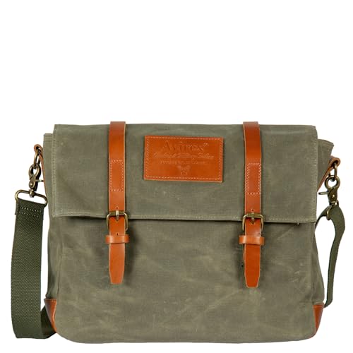 Bolsa de lona de alta calidad AVIREX Messenger Camp con acabados impermeables