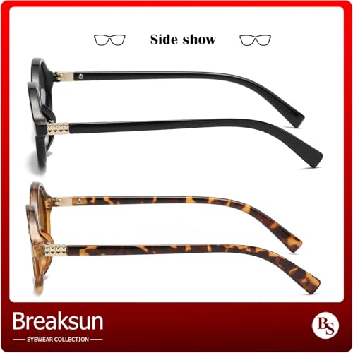 نظارات شمسية كلاسيكية بيضاوية للنساء والرجال، نظارات شمسية كلاسيكية بنمط التسعينيات نظارات شمسية عصرية ملونة للحماية من الاشعة فوق البنفسجية 400 (قطعتان)