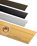Gedotec Übergangsprofil selbstklebend Gold 1000 mm Alu | Länge 1m, Breite 37 mm | Messing eloxiert | Made in Germany | Übergangsschiene Aluminium, Übergangsleiste ohne bohren, Abdeckleiste