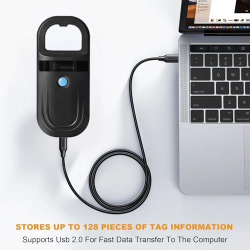 Scanner de microchip para animais de estimação, recarregável, RFID EMID, leitor de microchips, 134,2