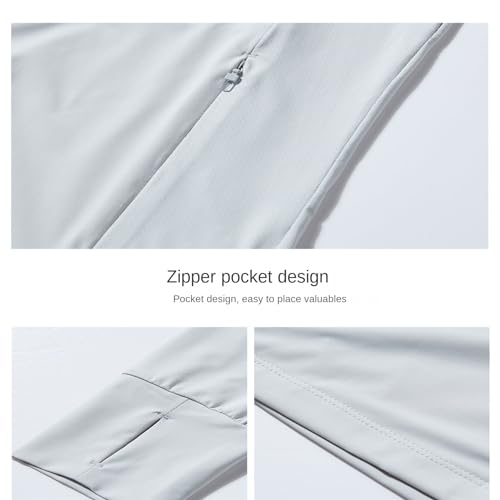 Ropa de protección solar para mujer en tejido de seda de hielo transpirable 5