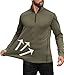 COOFANDY Men's Long Sleeve Quarter Zip Pullover Casual Fashion Lightweight Mock Neck Running Workout Shirt Hiking Grey