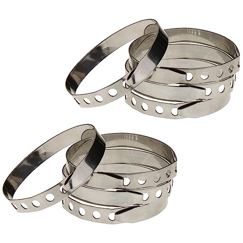 Sanixa GP2622_x2 anelli per involtini set da 8 anelli per involtini in acciaio inossidabile da 4-5,5 cm anelli in acciaio inossidabile clip per involtini pellicola per involtini