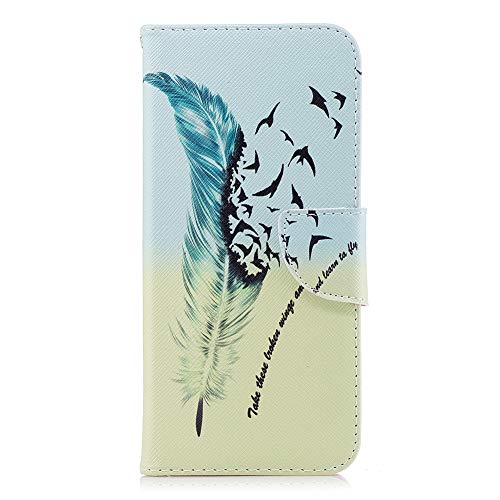 Mrsterus For Galaxy S9 Plus Case Wallet Bookstyle Flip Folio Stand Magnetic Closure Leather With Card Slots Protective Case Cover For Samsung Galaxy S9 Plus Feather Bf #TOP1