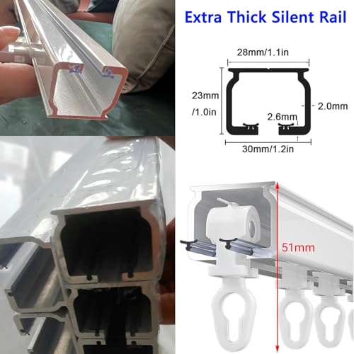 Rail de rideau en aluminium robuste au fini architectural