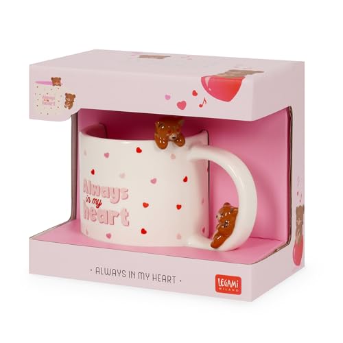 Legami – Tasse aus Steinzeug – Too Cute to Handle, Motiv Teddy Bear, spülmaschinengeeignet, Fassungsvermögen 350 ml