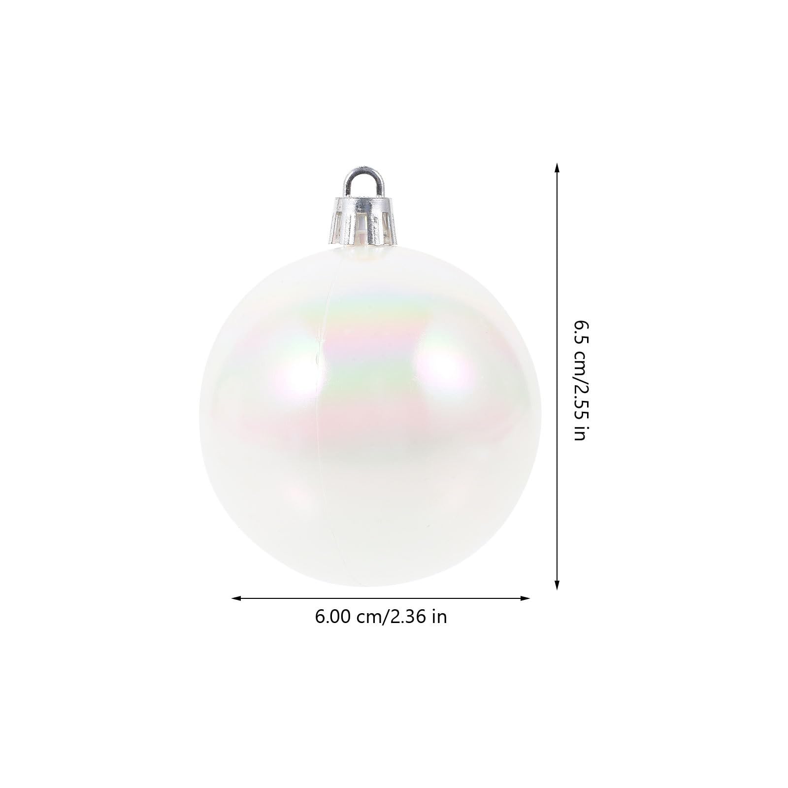 KALLORY 36 pcs Holiday Translucent Clear Sphere Plastic Decoration Party Mini Christmas Home Machines Capsules Tree Ornament Prize for Iridescent Fireplace Cm Birthday White Xmas Ball