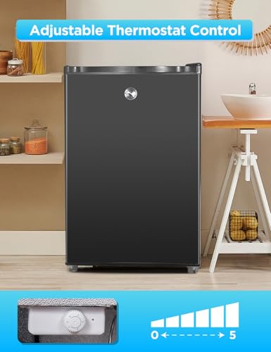 Image of Commercial Cool 3.0 Cu. Ft. Upright Freezer with 2 Removable Glass Shelves, Reversible Door, Adjustable Thermostat, Mini Freezer with Space Saving Flat Back, Manual Defrost, CCUL30B, Black
