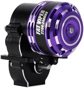 INJORA Fat Viper 2204 2400KV Brushless Outrunner Motor & Transmission for TRX4M 1/18 RC Upgrade