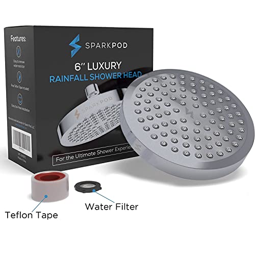SparkPod Shower Head - High Pressure Rain - Premium Quality Luxury Design - 1-Min Install - Easy Clean Adjustable Replacement for Your Bathroom Shower Heads - Image 7