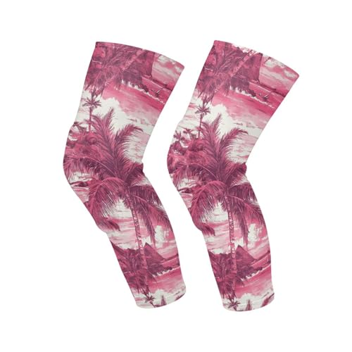 JUNZAN Vintage Tropical Basketball Knee Pads for Youth Kids Wrestling Knee Pads with Sleeves Sport Kneepads for Volleyball Football